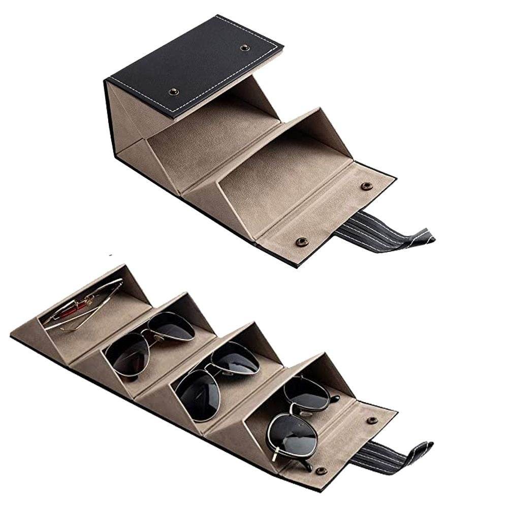 foldable eyeglasses travel organizer case (4 slots) foldable eyeglasses travel organizer case (4 slots)