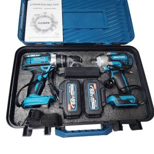 rechargeable hammer drill and impact wrench set (68v)(2 batteries)