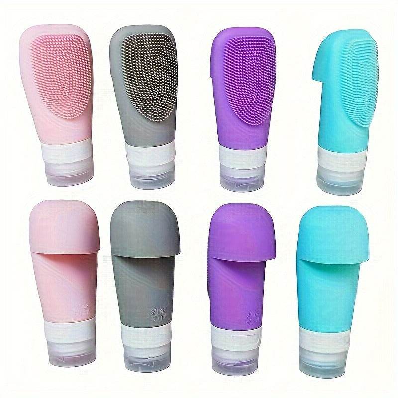 silicone shower gel scrubbing bottle set (90ml)(4 pcs) silicone shower gel scrubbing bottle set (90ml)(4 pcs)