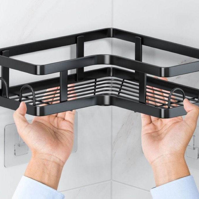 stainless steel partitioned shower rack (5 pcs)