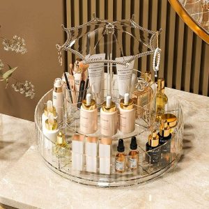 rotating make up organiser with umbrella hook