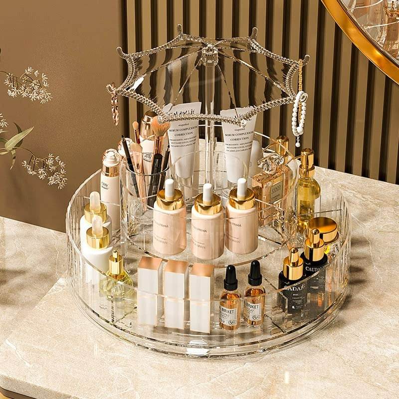 rotating make up organiser with umbrella hook rotating make up organiser with umbrella hook