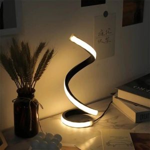 dimmable spiral led table lamp