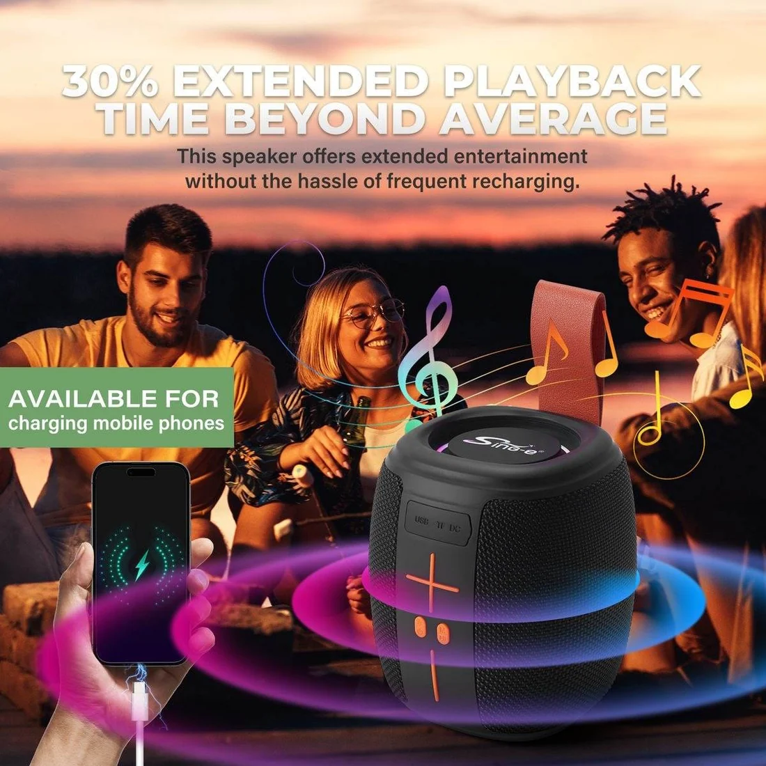 s-zoom.file_80_1dfc8469-1b20-4154-a0d2-cc6b564c55db Portable Bluetooth Wireless Diaphragm Speaker - Image 2