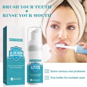 teeth whitening mouthwash foam