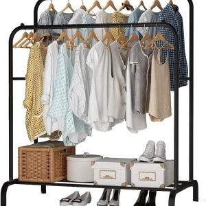 metal clothing garment rack (without wheels)
