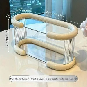 modern cosmetic organising display shelf (2 tier)