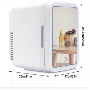 indoor mini beauty bar fridge with led mirror (75w)(4l)