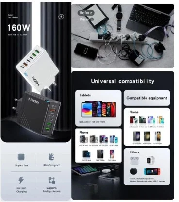 super-fast-original-imahemgj4eekrrqg 160W Multiport Super Fast Mobile Charger - Image 3