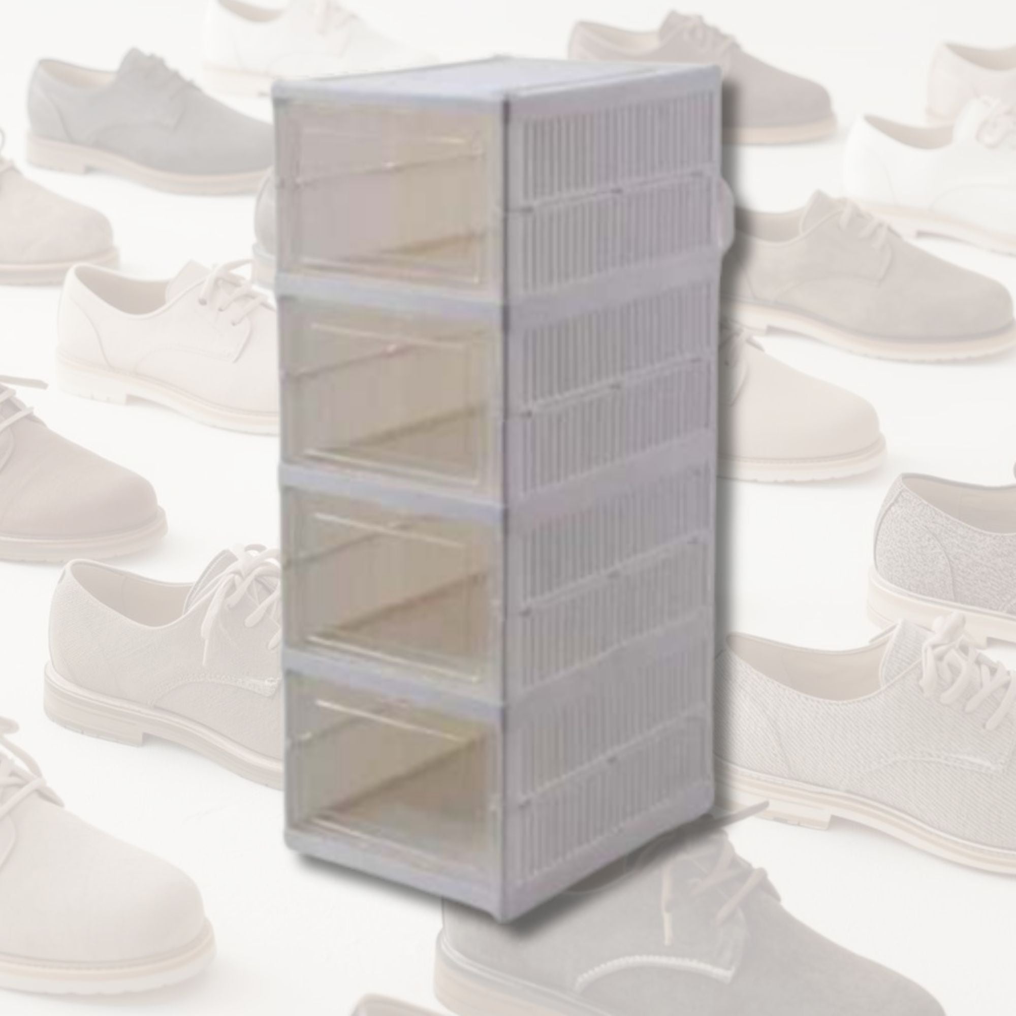 grid space shoe storage box (4 tier) grid space shoe storage box (4 tier)