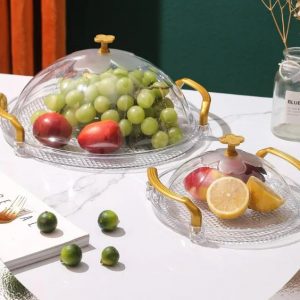 Acrylic Clear Round Serving Tray (36cm)