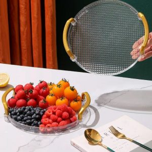 Acrylic Clear Round Serving Tray (31cm)