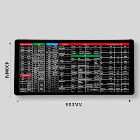 Large Professional Keyboard Shortcut Reference Mouse Pad - Image 6